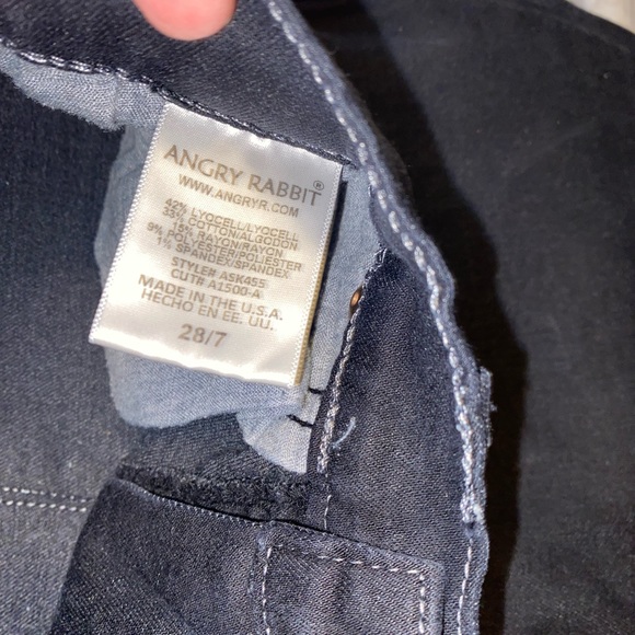 Angry Rabbit Black ripped skinny jeans size 28/7 - Picture 8 of 8